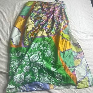 Zara printed wrap midi skirt. Second picture is similar skirt